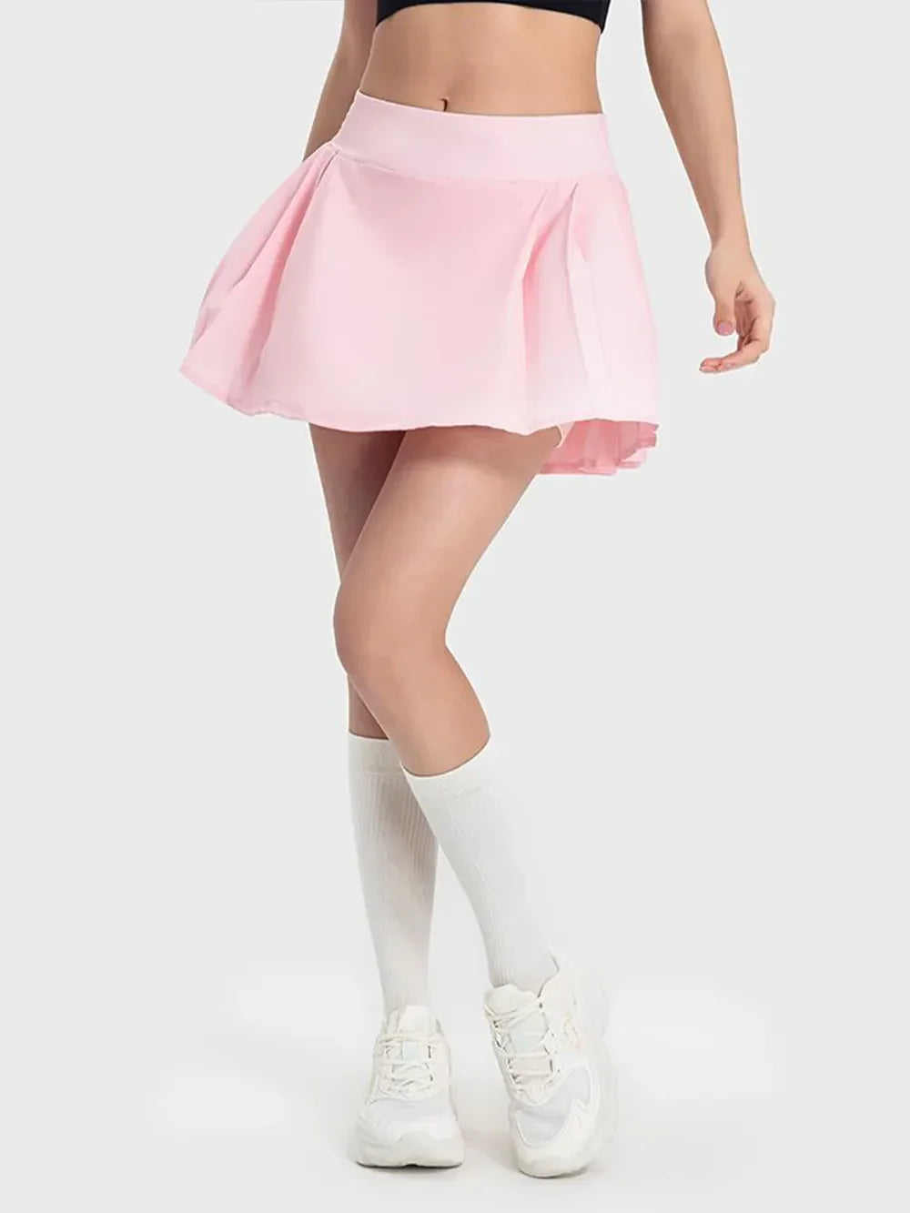 Pleated Detail Mid-Rise Active Skirt With Stretch - Southern Shores Clothing