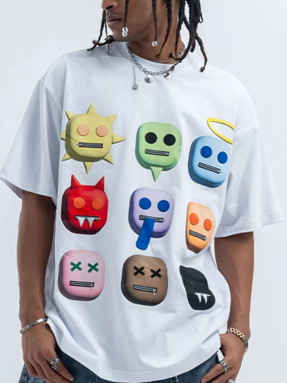 Graphic Round Neck T Shirt With Stretch For Casual Wear - Southern Shores Clothing
