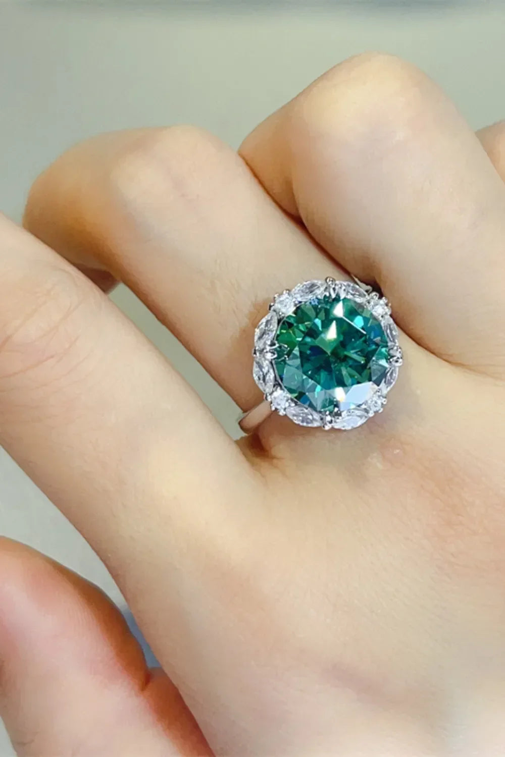 5 Carat Moissanite Sterling Silver Ring - Southern Shores Clothing