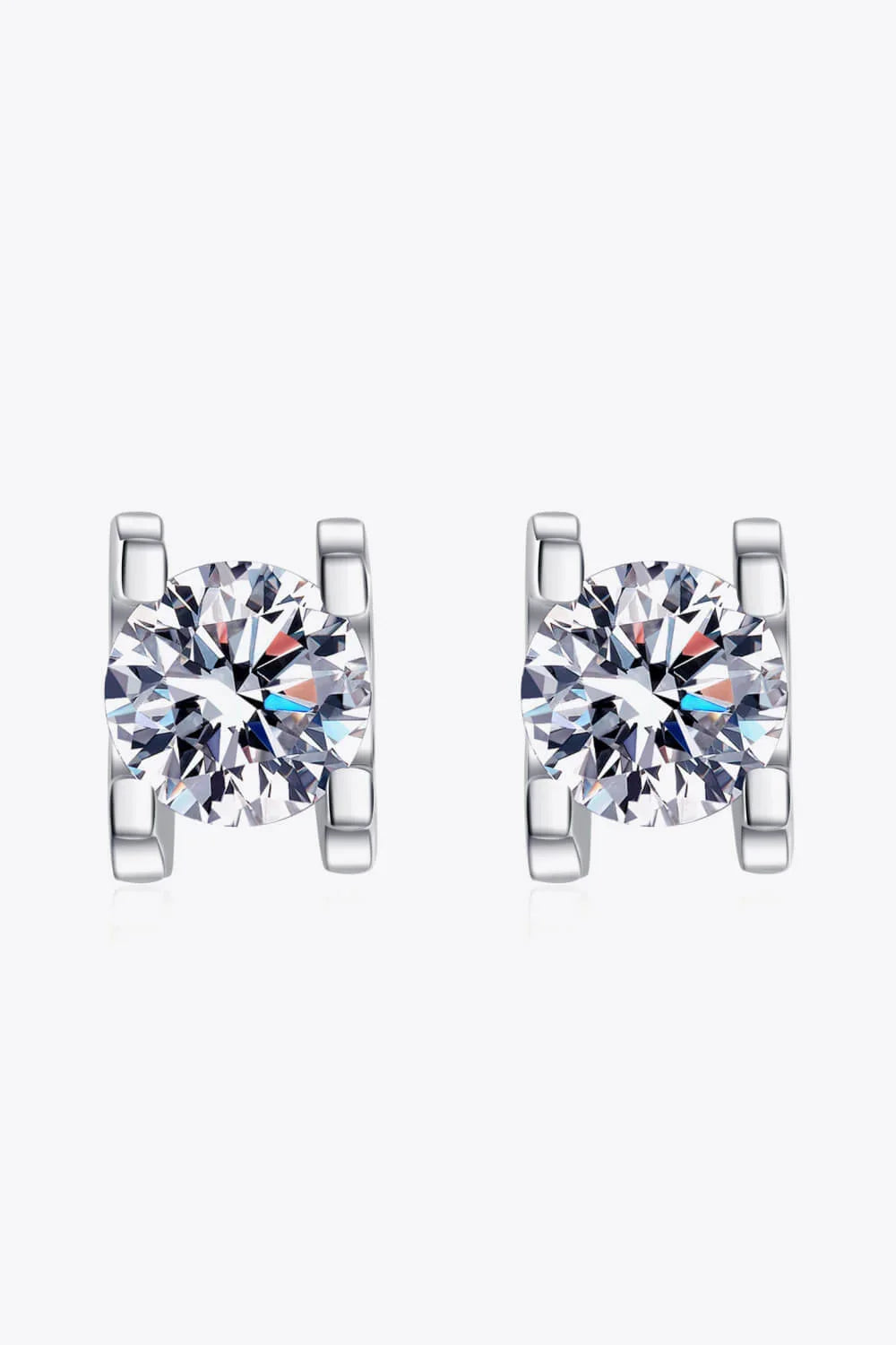 Minimalist 1 Carat Moissanite Stud Earrings - Southern Shores Clothing