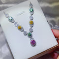 3.5 Carat Moissanite Sterling Silver Necklace - Southern Shores Clothing
