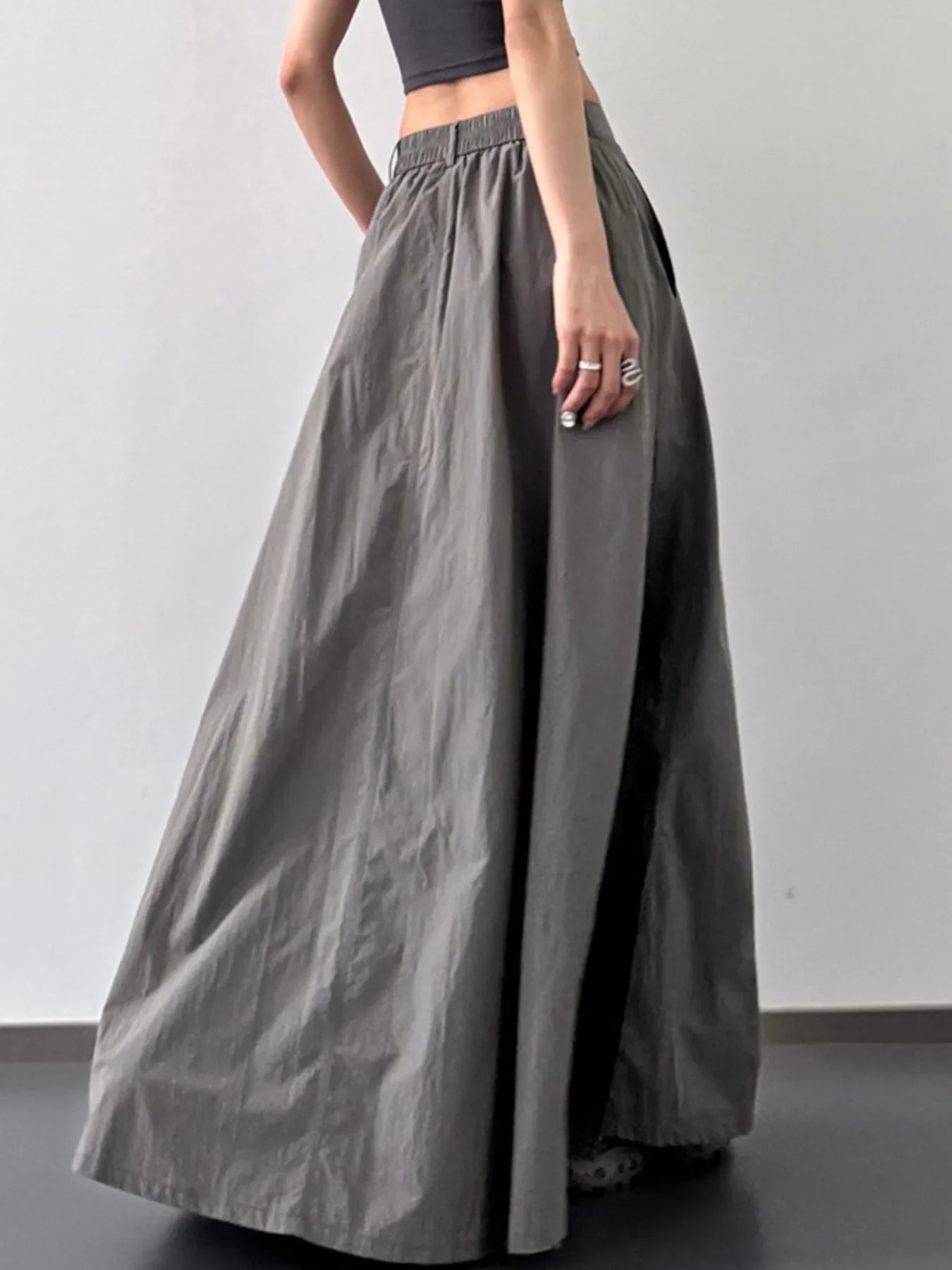 High Waist Slit Maxi Skirt With Flowing Silhouette - Southern Shores Clothing