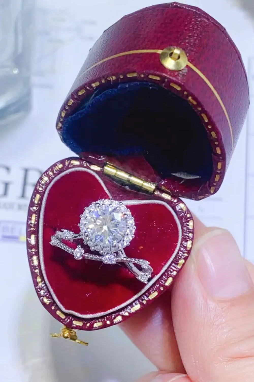 1 Carat Moissanite Platinum-Plated Ring For Everyday Wear - Southern Shores Clothing