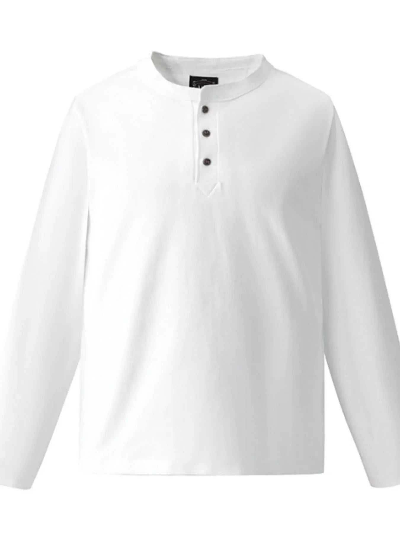 Plus Size Henley Long Sleeve Tee Casual Wear - Southern Shores Clothing