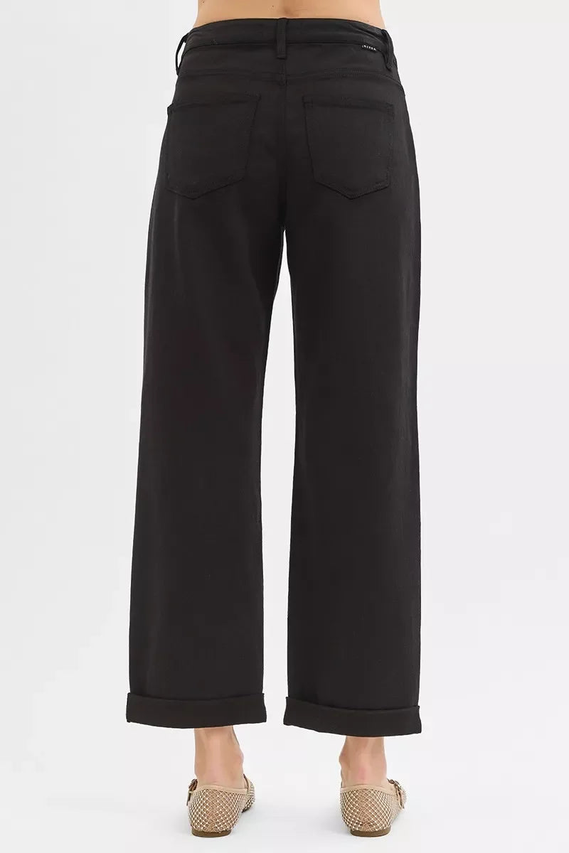 Tummy Control Mid Rise Ankle Barrel Relaxed Baggy Jeans - Southern Shores Clothing