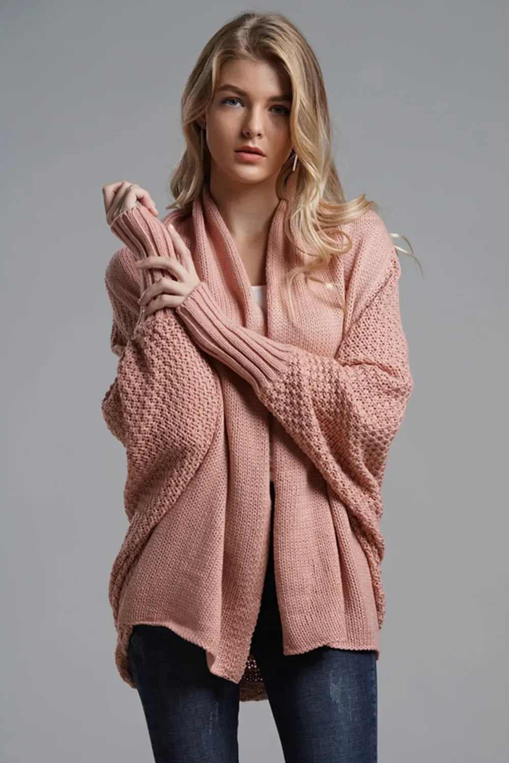 Open Front Batwing Sleeve Cardigan Lightweight - Southern Shores Clothing