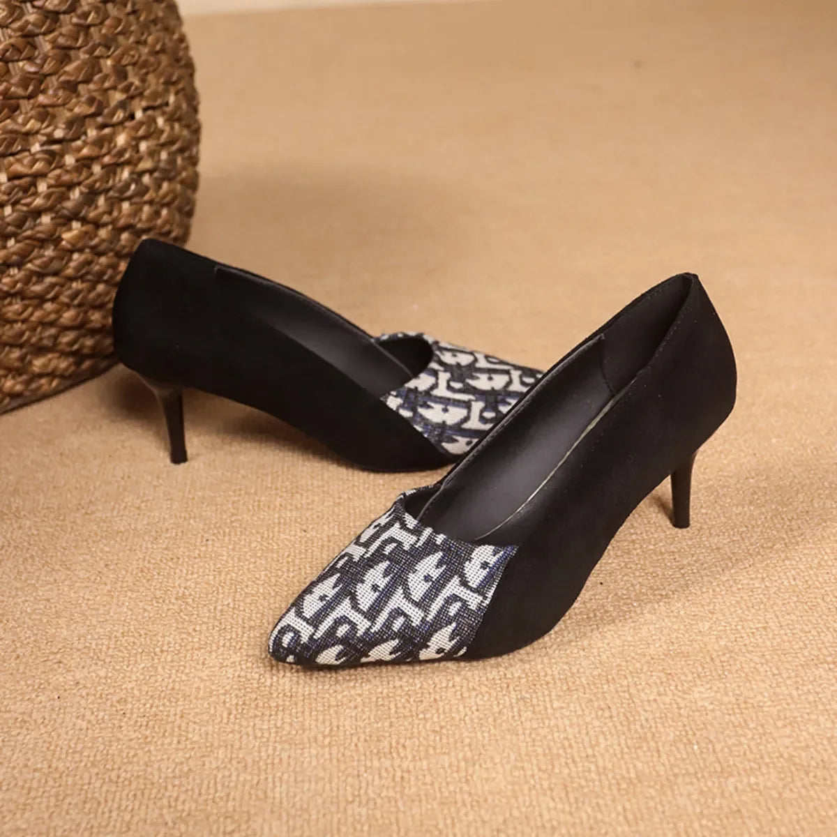 Point Toe Suede Pumps High Heel Dress Shoes