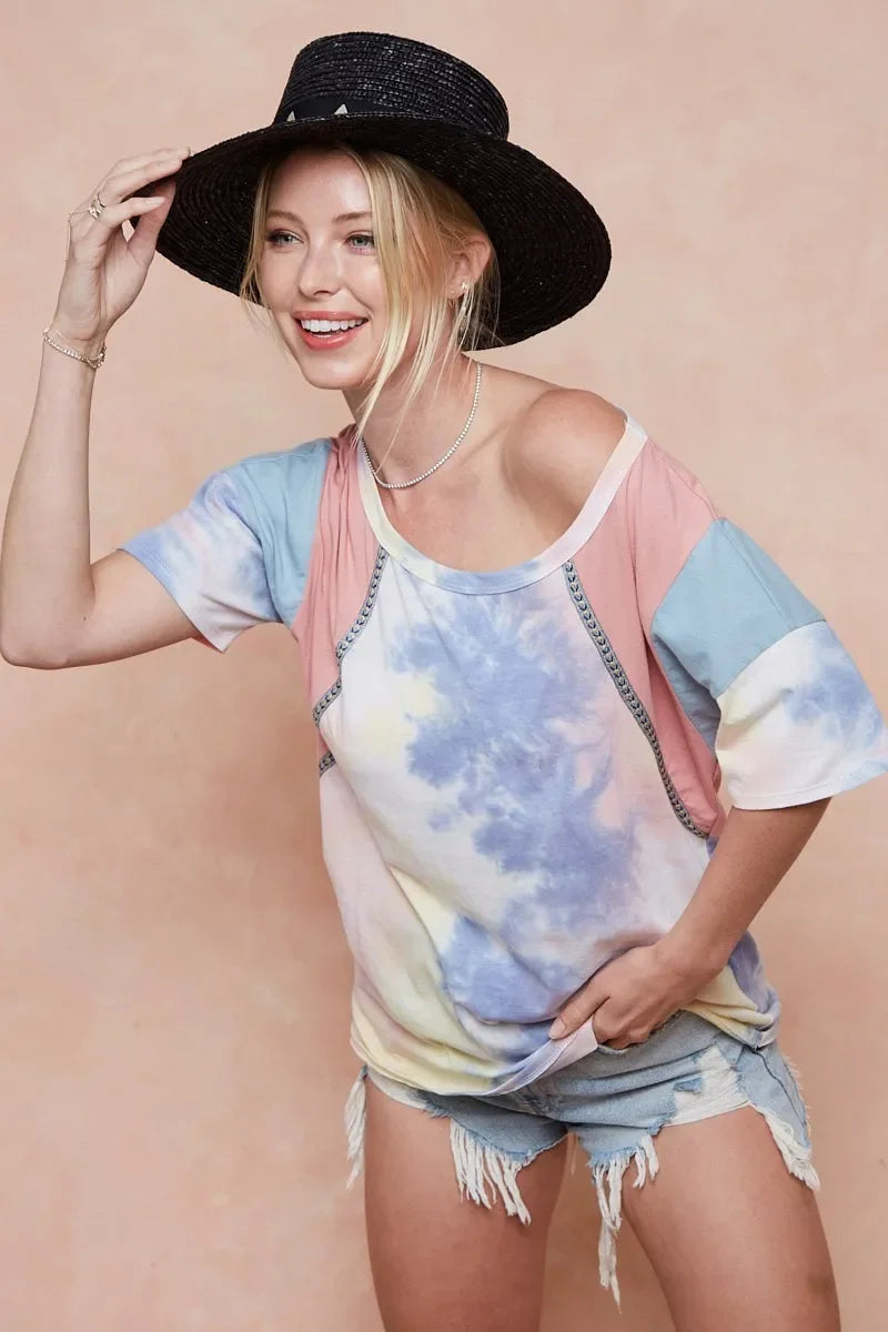 Tie Dye Cotton T Shirt Relaxed Fit Soft Breathable - Southern Shores Clothing