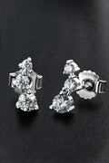 Minimalist Moissanite Stud Earrings In Sterling Silver - Southern Shores Clothing