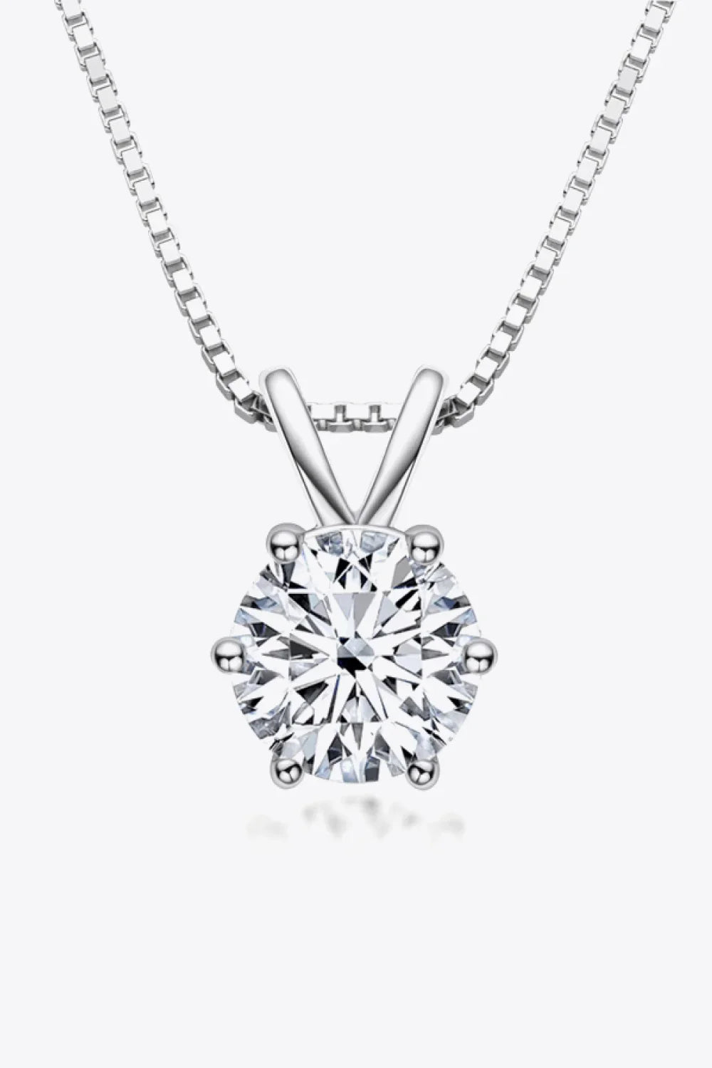 Minimalist 1 Carat Moissanite Sterling Silver Necklace - Southern Shores Clothing