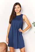 Lightweight Round Neck Sleeveless Mini Dress - Southern Shores Clothing