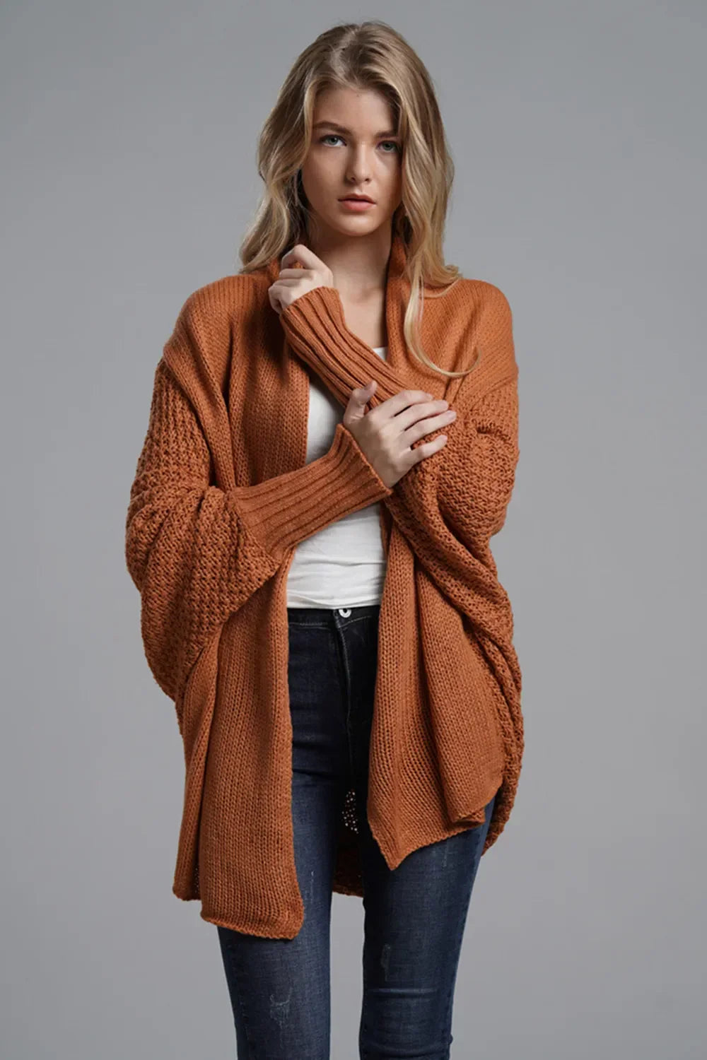 Open Front Batwing Sleeve Cardigan Lightweight - Southern Shores Clothing