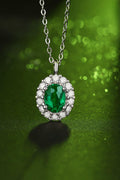 1.5 Carat Lab-Grown Emerald Necklace Sterling Silver - Southern Shores Clothing