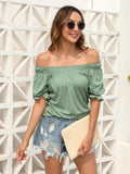 Southern Shores Clothing Ruched Short Sleeve Blouse Made From Polyester Blend Fabric For Versatile Wear - Southern Shores Clothing