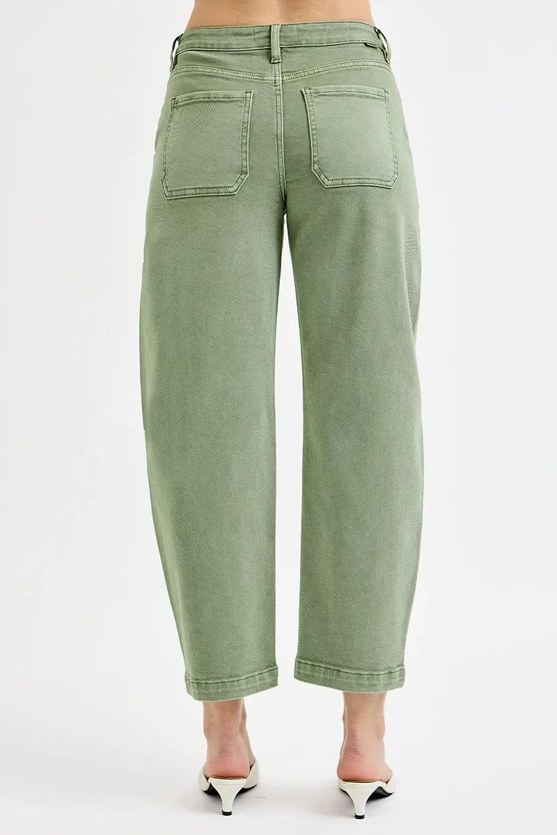 High Rise Tummy Control Crop Jeans Plus Size Denim - Southern Shores Clothing