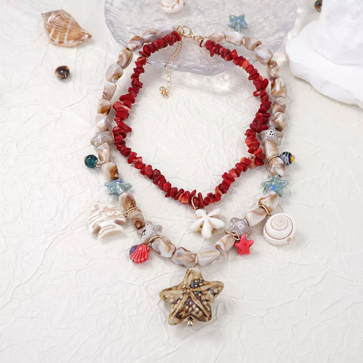 18K Gold-Plated Boho Shell Necklace With Adjustable Chain - Southern Shores Clothing