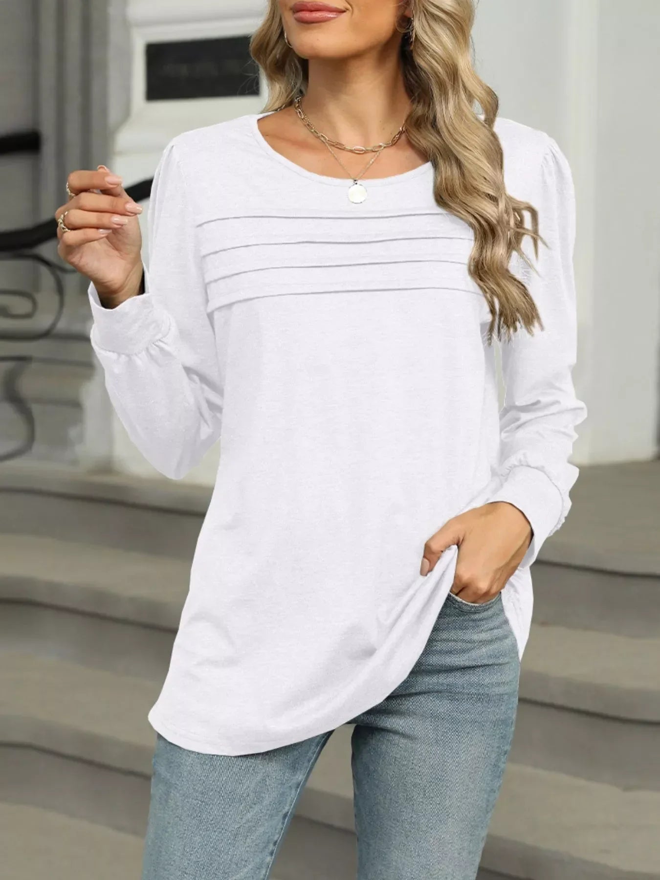 Long Sleeve Round Neck T-Shirt - Southern Shores Clothing
