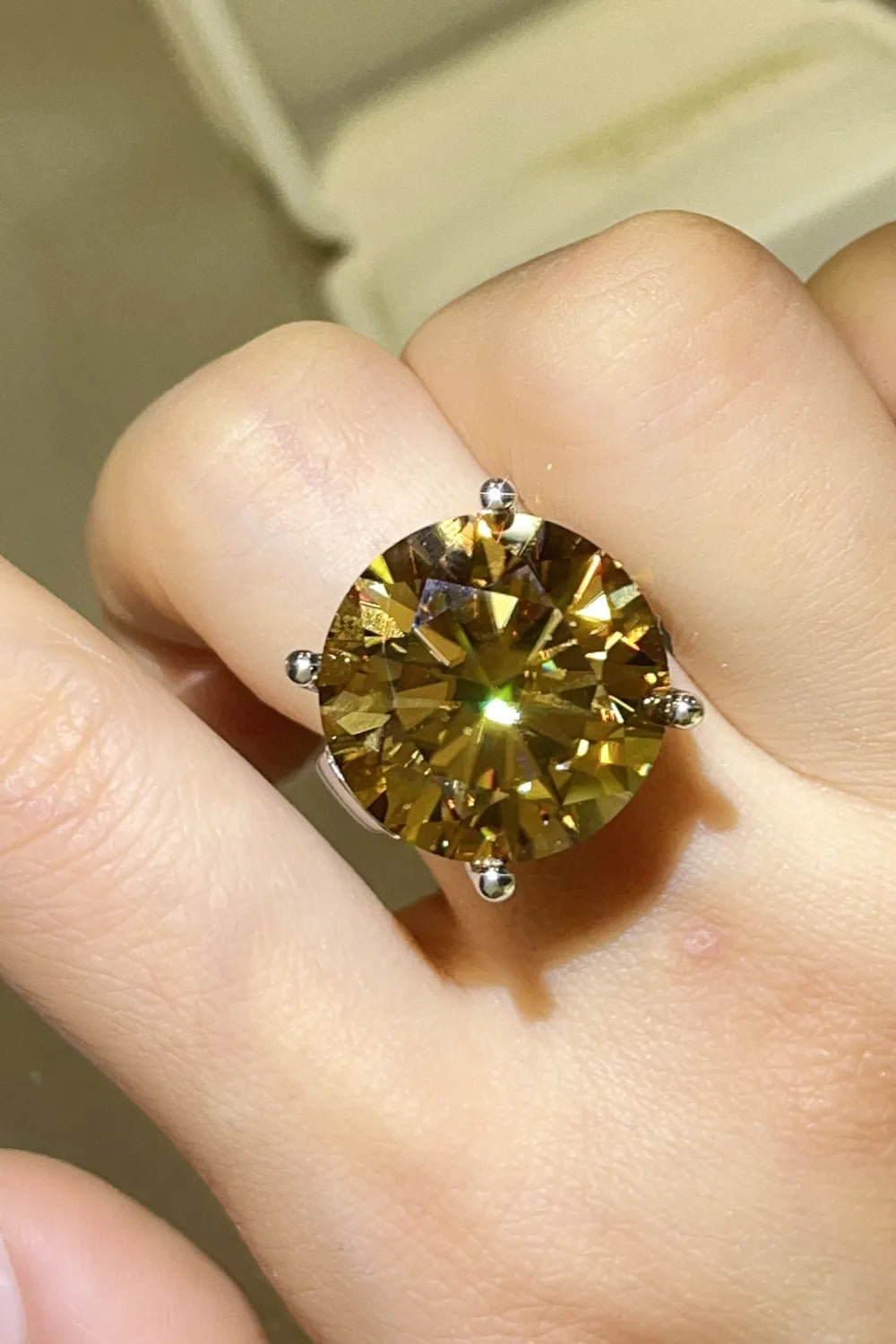 Southern Shores 20 Carat Moissanite Sterling Silver Women's Ring