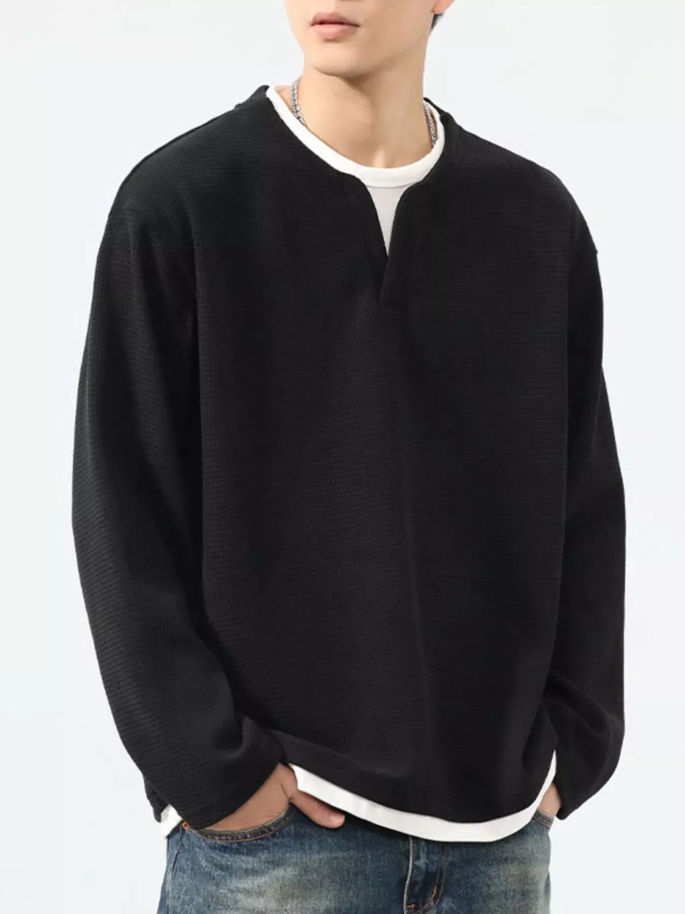 Plus Size Waffle Knit Long Sleeve Top Coastal Style - Southern Shores Clothing