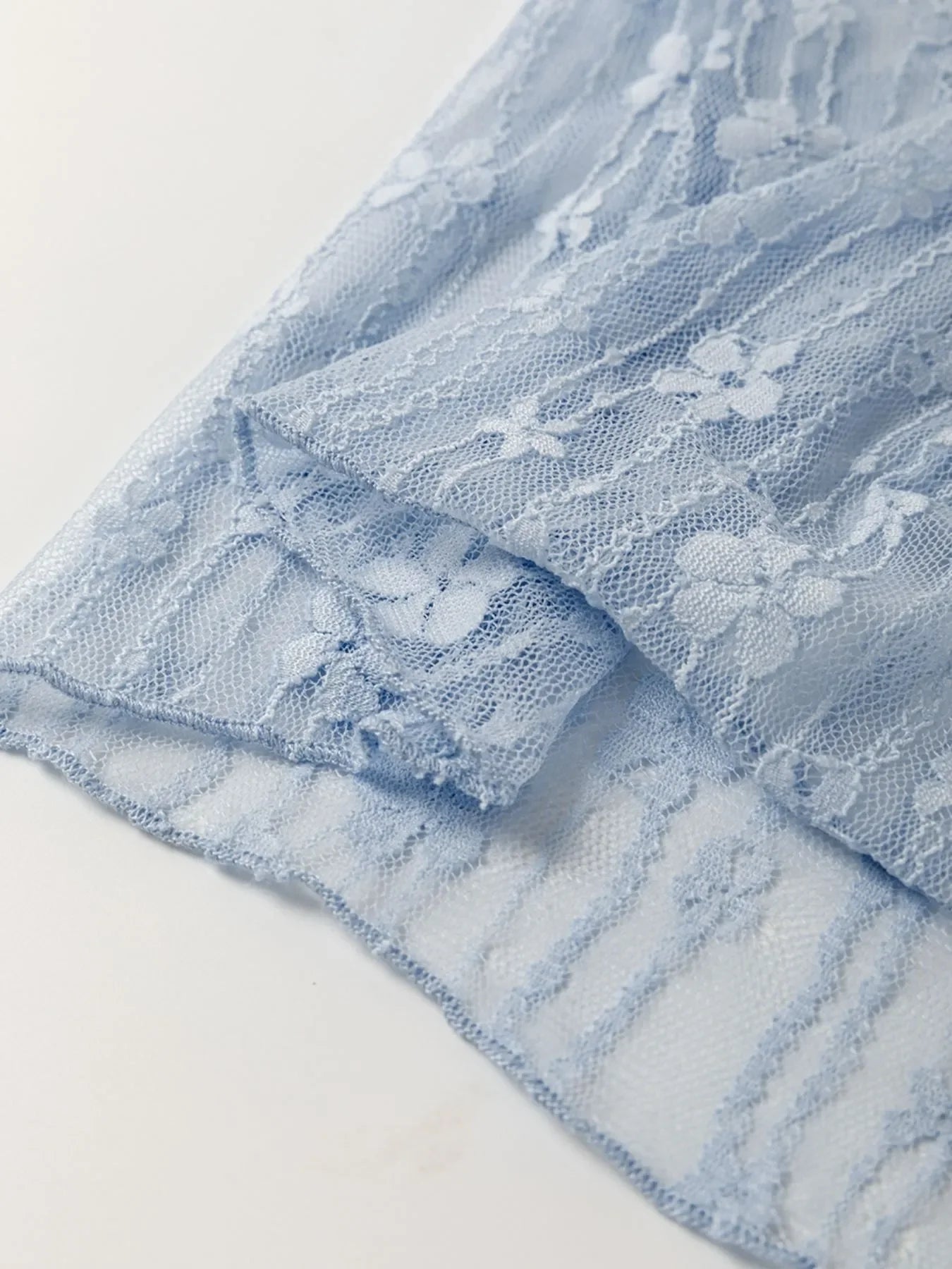 Lace See Through Long Sleeve Blouse With Sheer Detailing - Southern Shores Clothing