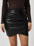 Flowing Ruched Asymmetrical Hem Midi Skirt - Southern Shores Clothing