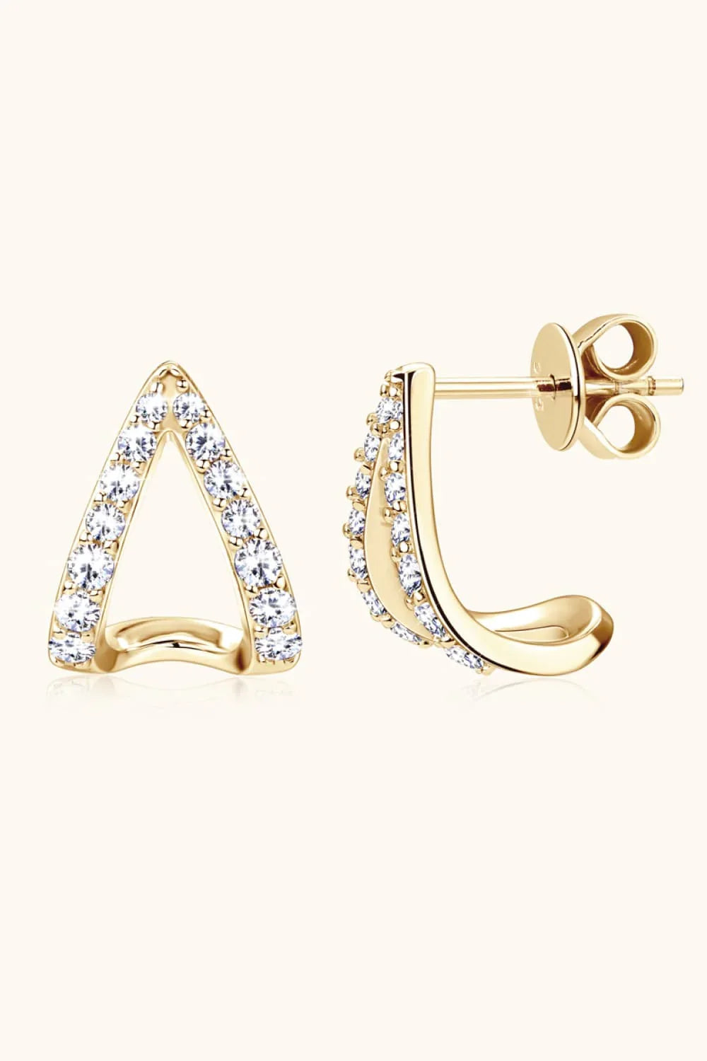 Minimalist Moissanite 925 Sterling Silver Earrings - Southern Shores Clothing