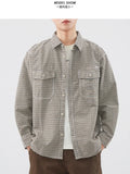 Plus Size Plaid Long Sleeve Button Up Shirt - Southern Shores Clothing