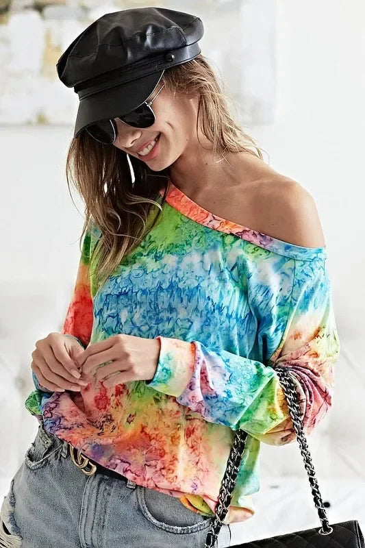 Tie Dye Soft Knit Jersey T Shirt For Outings - Southern Shores Clothing