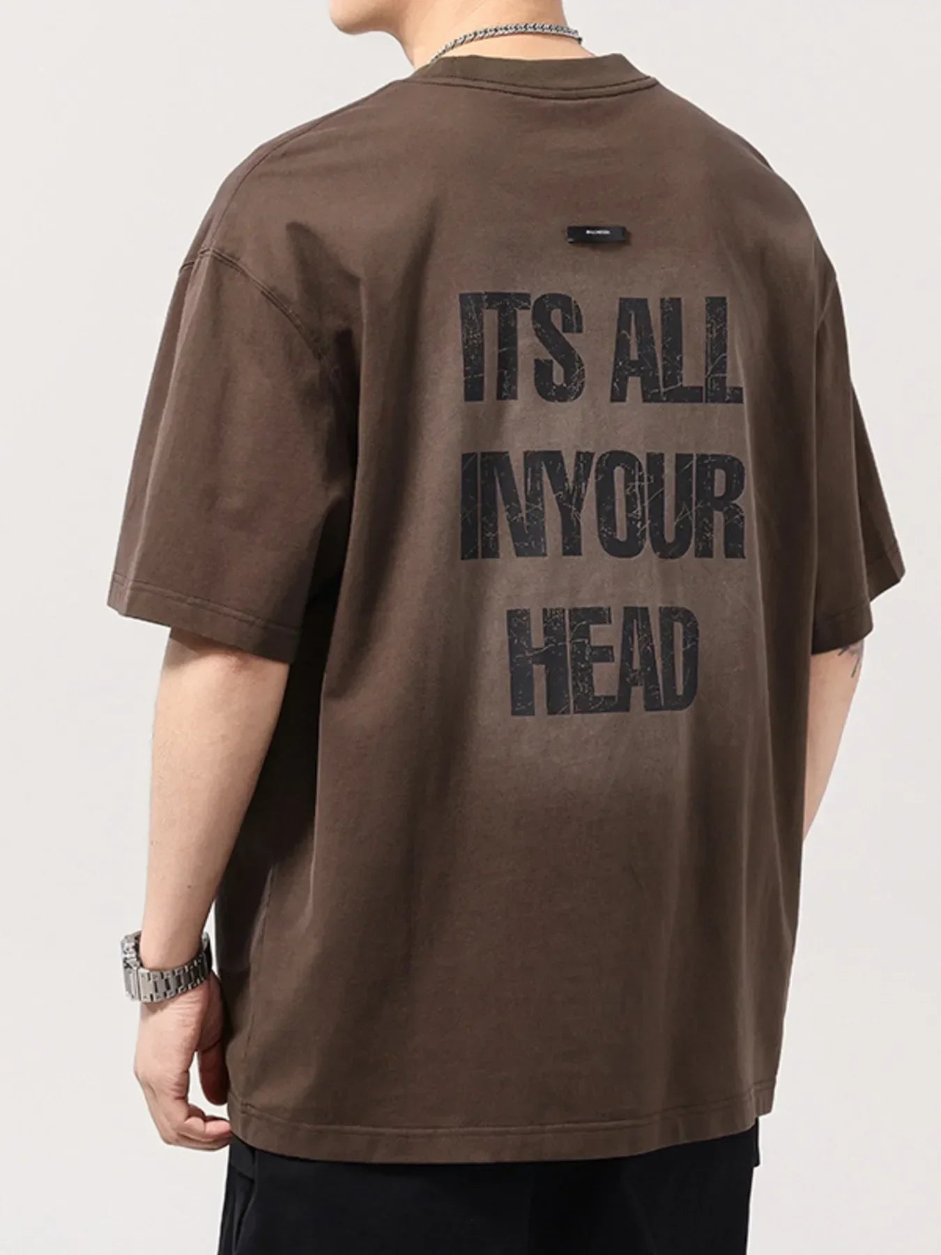 Plus Size Letter Back Breathable Cotton T Shirt - Southern Shores Clothing