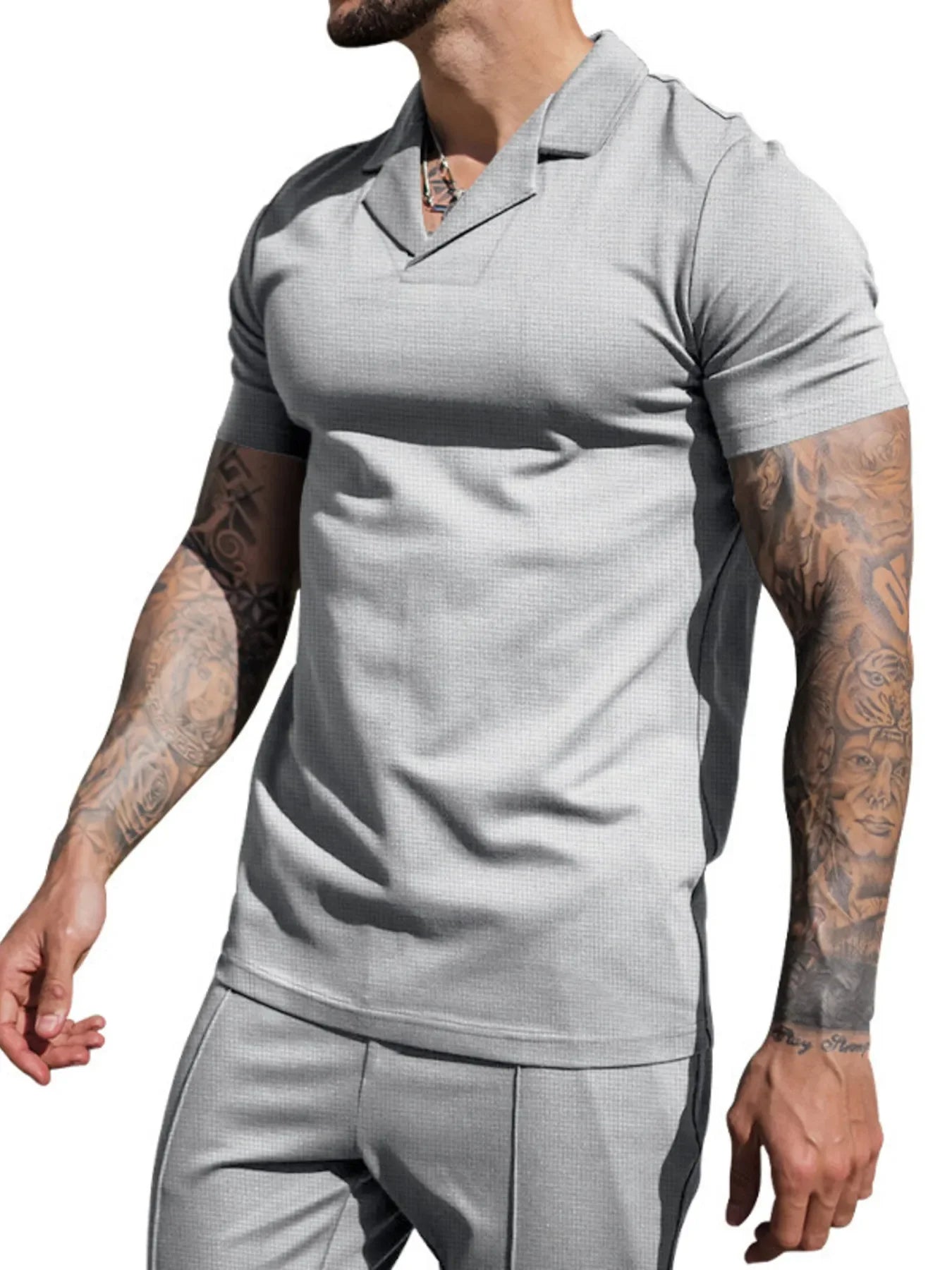 Men's Plus Size Short Sleeve Top and Shorts Set - Southern Shores Clothing
