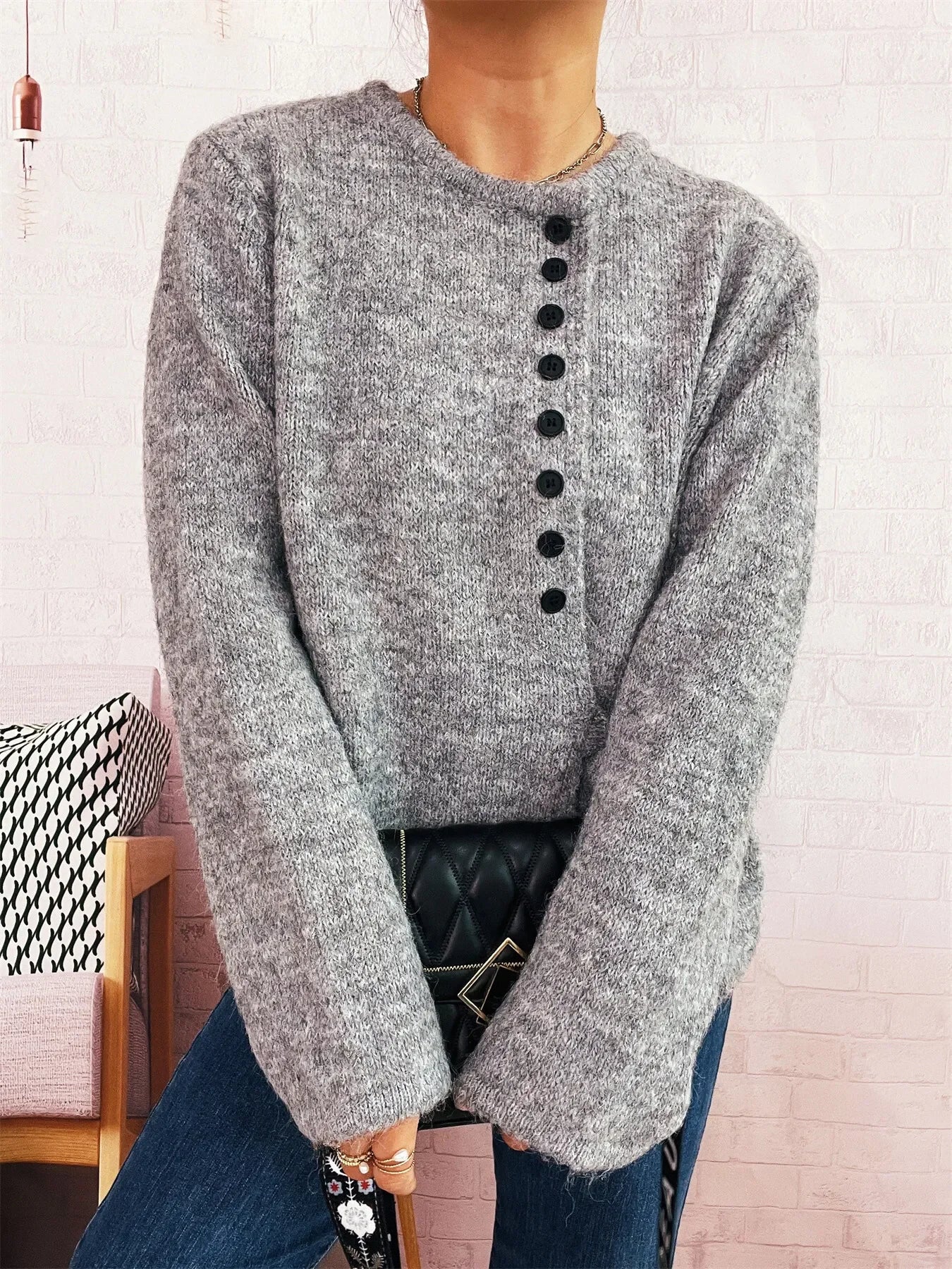 Lightweight Button Front Side-Tie Breezy Sweater - Southern Shores Clothing