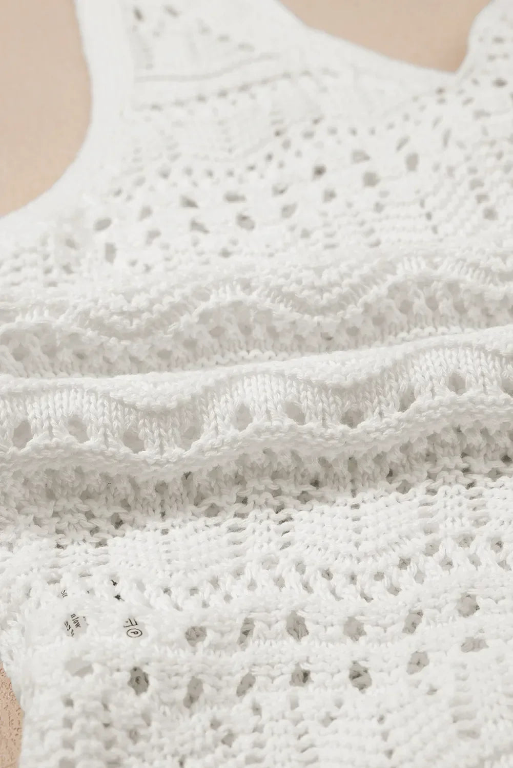 Hollowed Knit V Neck Drawstring Sweater Vest For Layering - Southern Shores Clothing