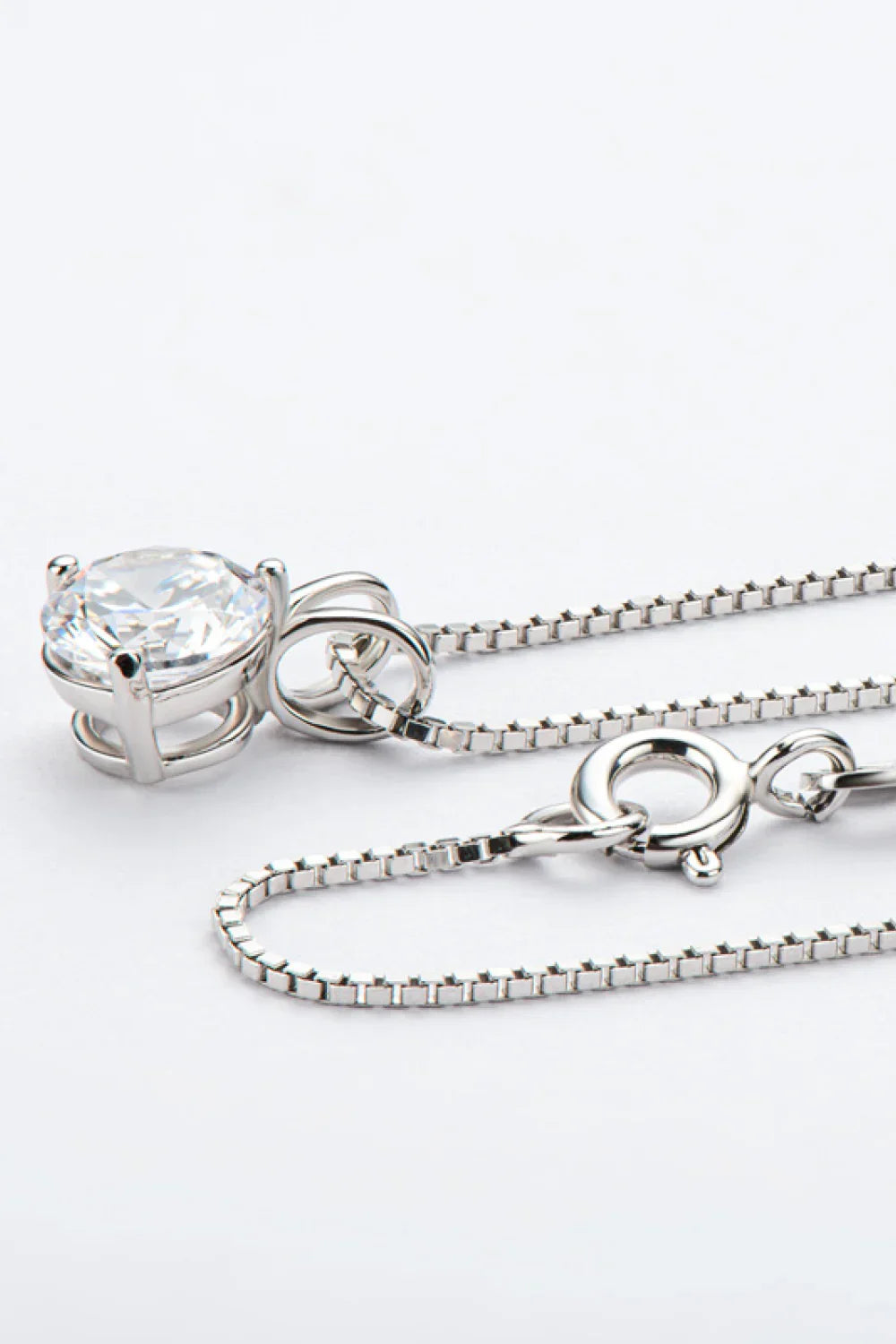 Coastal Moissanite Pendant Necklace 1 Carat, Minimalist - Southern Shores Clothing