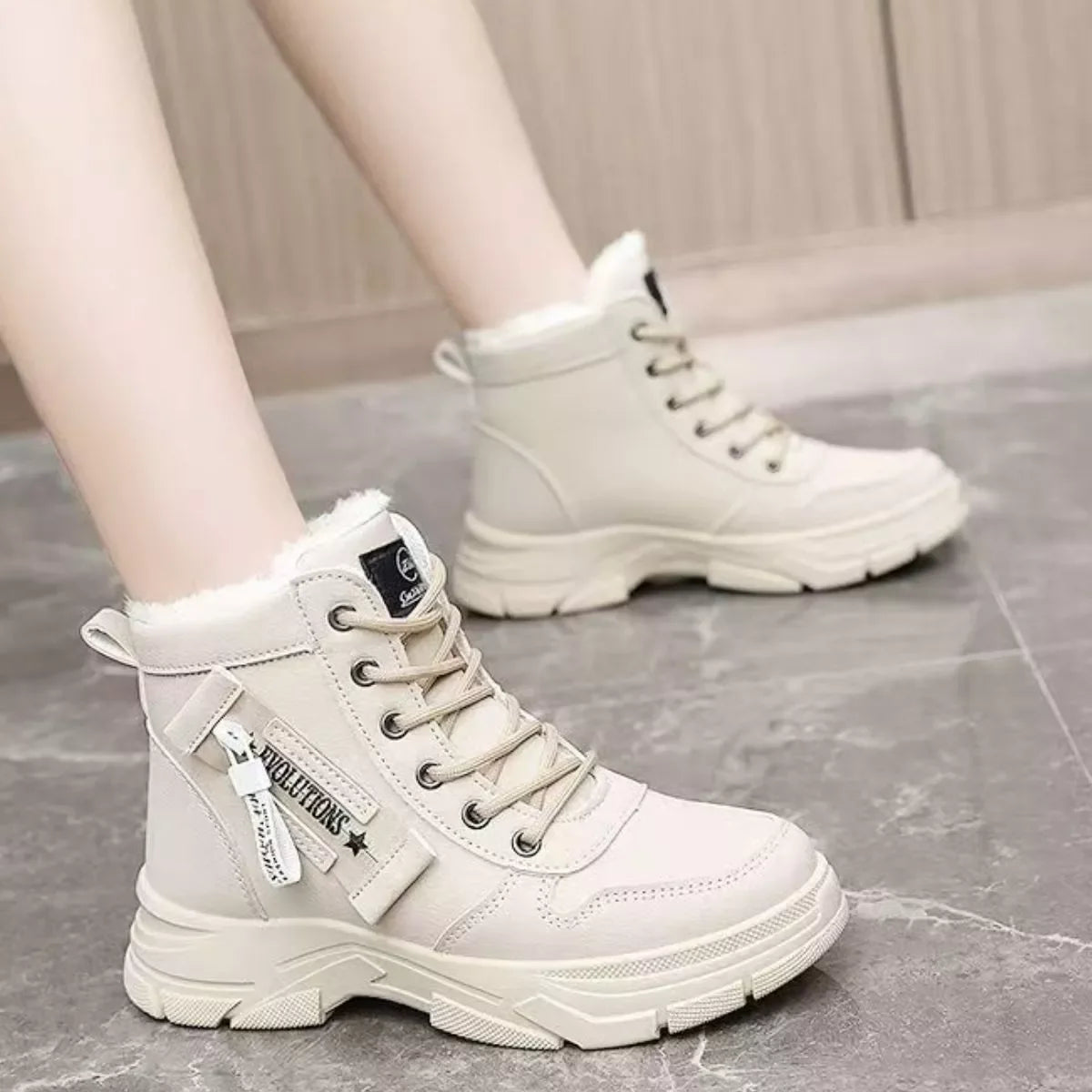Lace Up Warm Ankle Boots For Cold Weather - Southern Shores Clothing