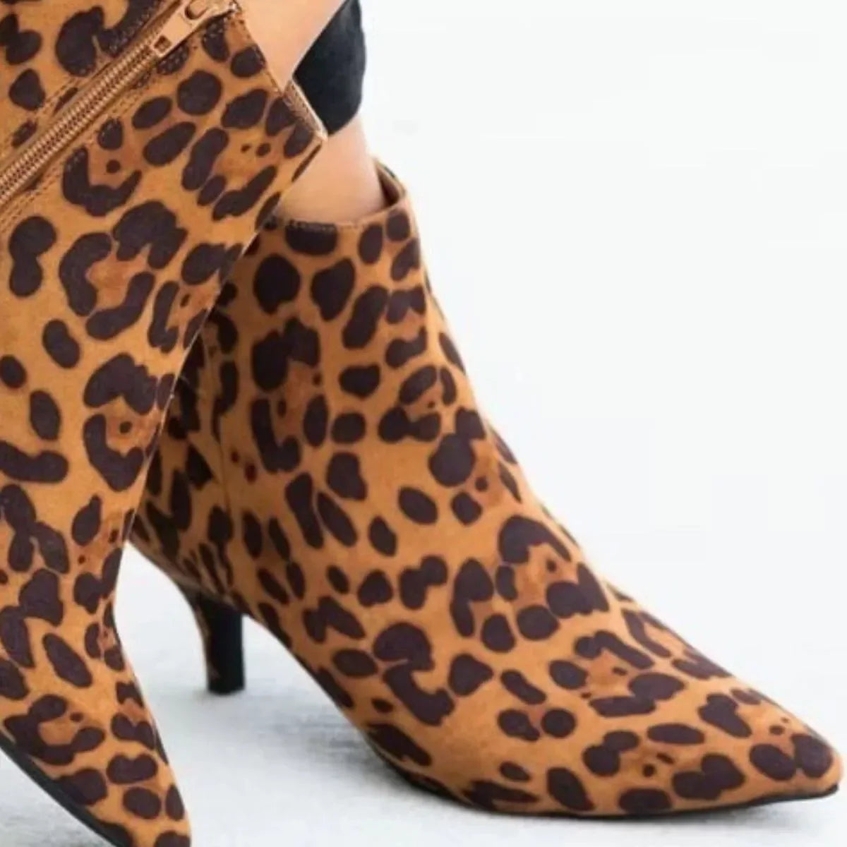 Point Toe Kitten Heels Ankle Boots Suede Classic - Southern Shores Clothing