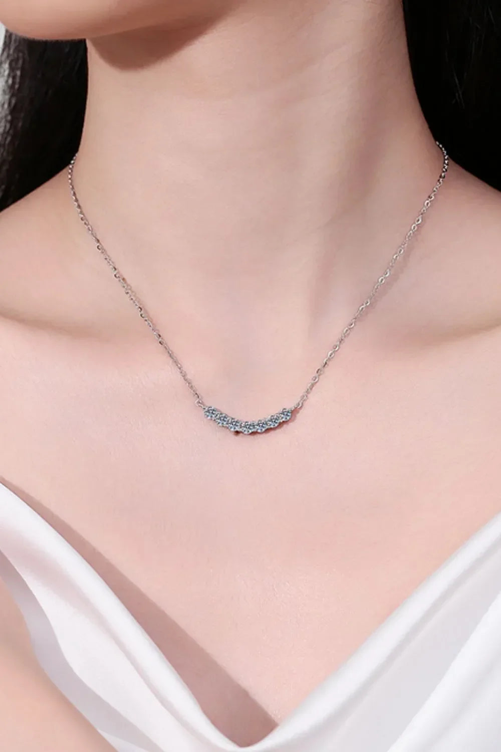 1.4 Carat Moissanite Sterling Silver Necklace - Southern Shores Clothing