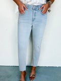 Coastal Distressed Skinny Jeans Mid Rise Ankle Length - Southern Shores Clothing