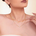 Two-Piece Zircon Necklace Set With Adjustable Chains - Southern Shores Clothing