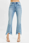 High Rise Crop Bootcut Denim Jeans Plus Size - Southern Shores Clothing