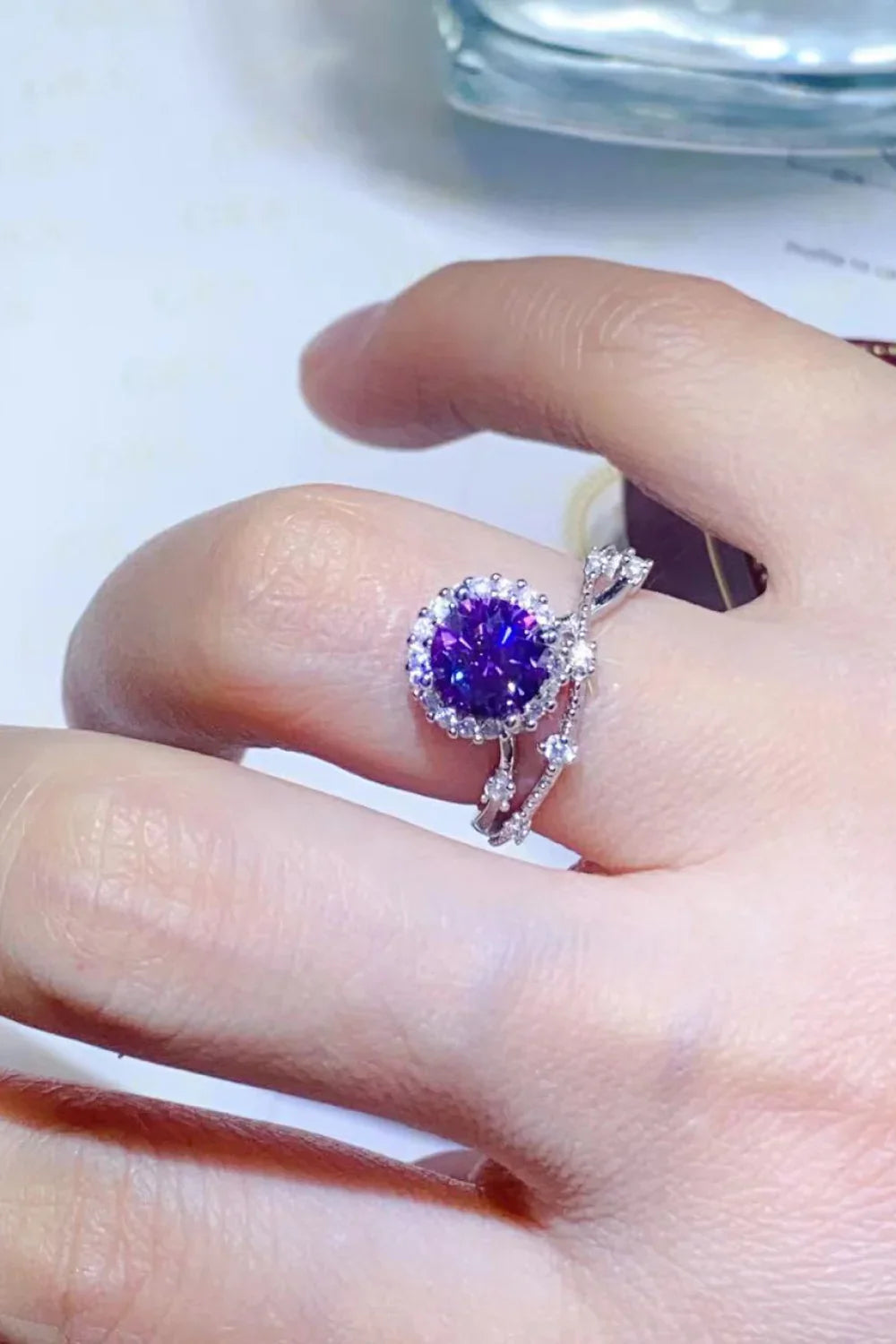 Coastal 1 Carat Moissanite Ring In Sterling Silver - Southern Shores Clothing