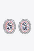 Minimalist Platinum-Plated Moissanite Stud Earrings - Southern Shores Clothing