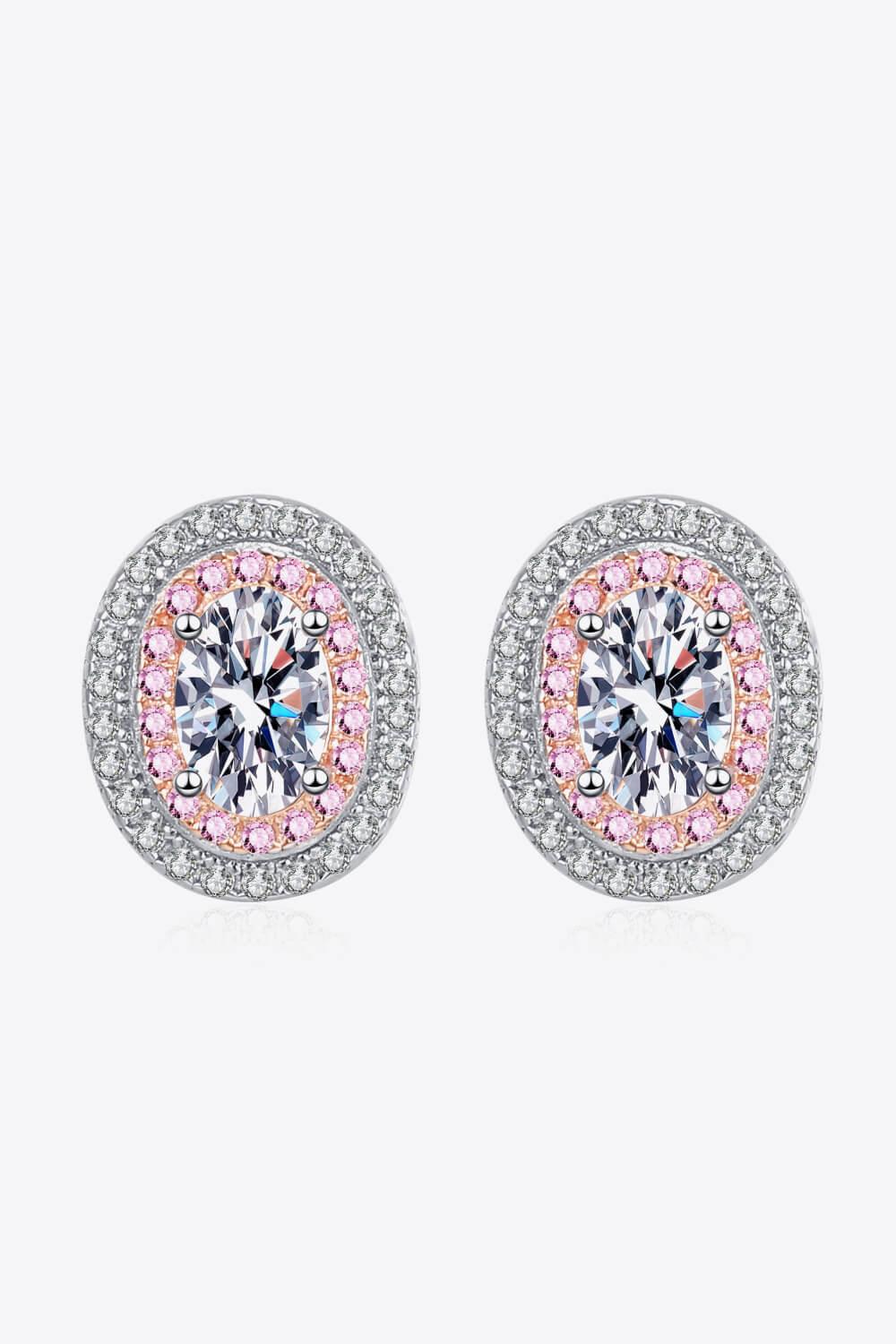 Minimalist Platinum-Plated Moissanite Stud Earrings - Southern Shores Clothing