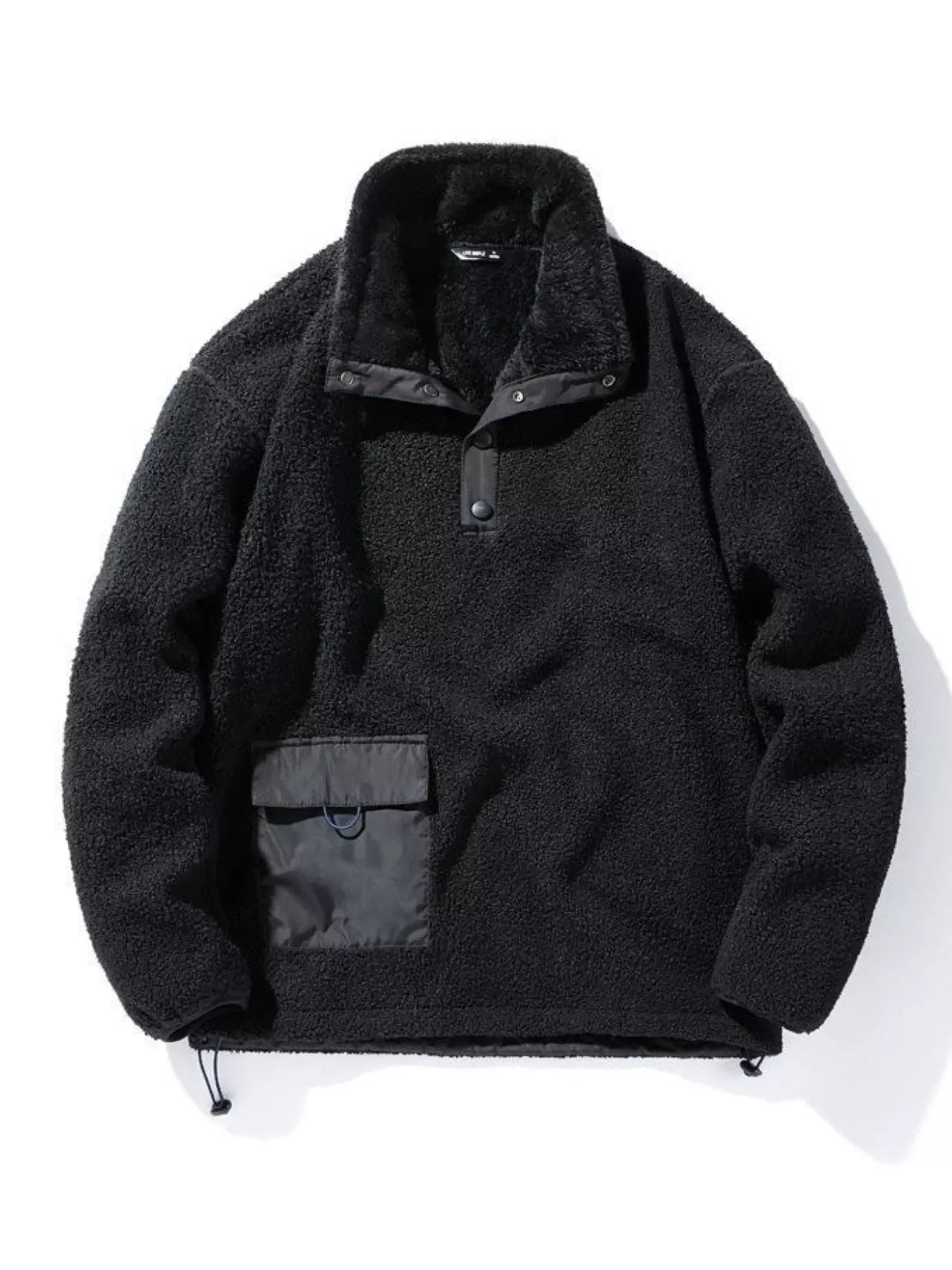 Plus Size Drawstring Fleece Top Hooded Oversized - Southern Shores Clothing