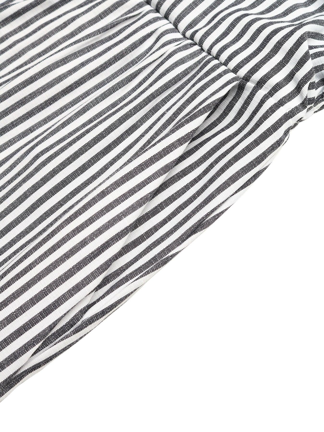 Striped Strapless Wide Leg Jumpsuit With Pockets - Southern Shores Clothing