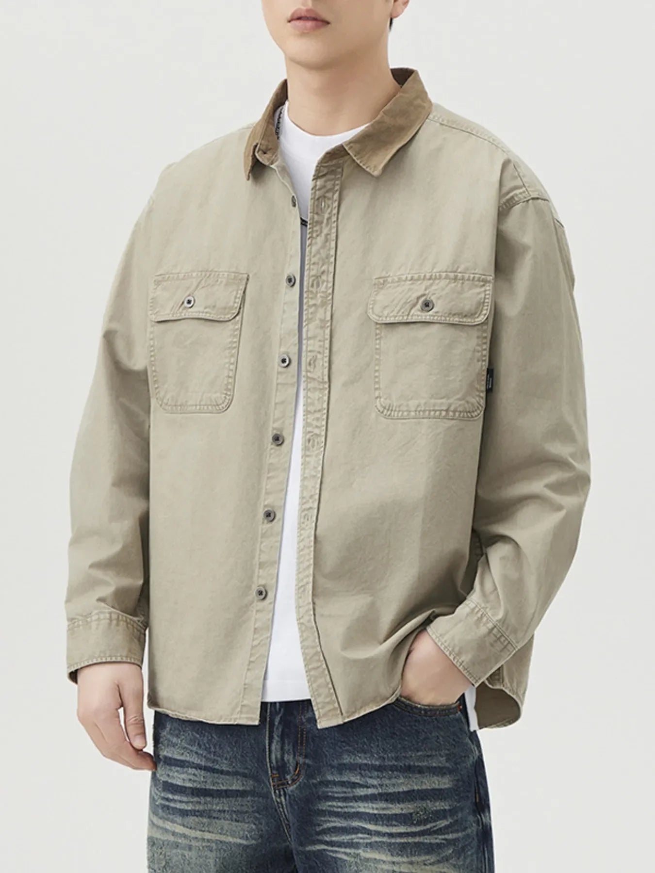 Plus Size Oversized Button Up Long Sleeve Shirt - Southern Shores Clothing