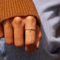 Sterling Silver Zircon Cross Ring With Rose Gold Plating - Southern Shores Clothing