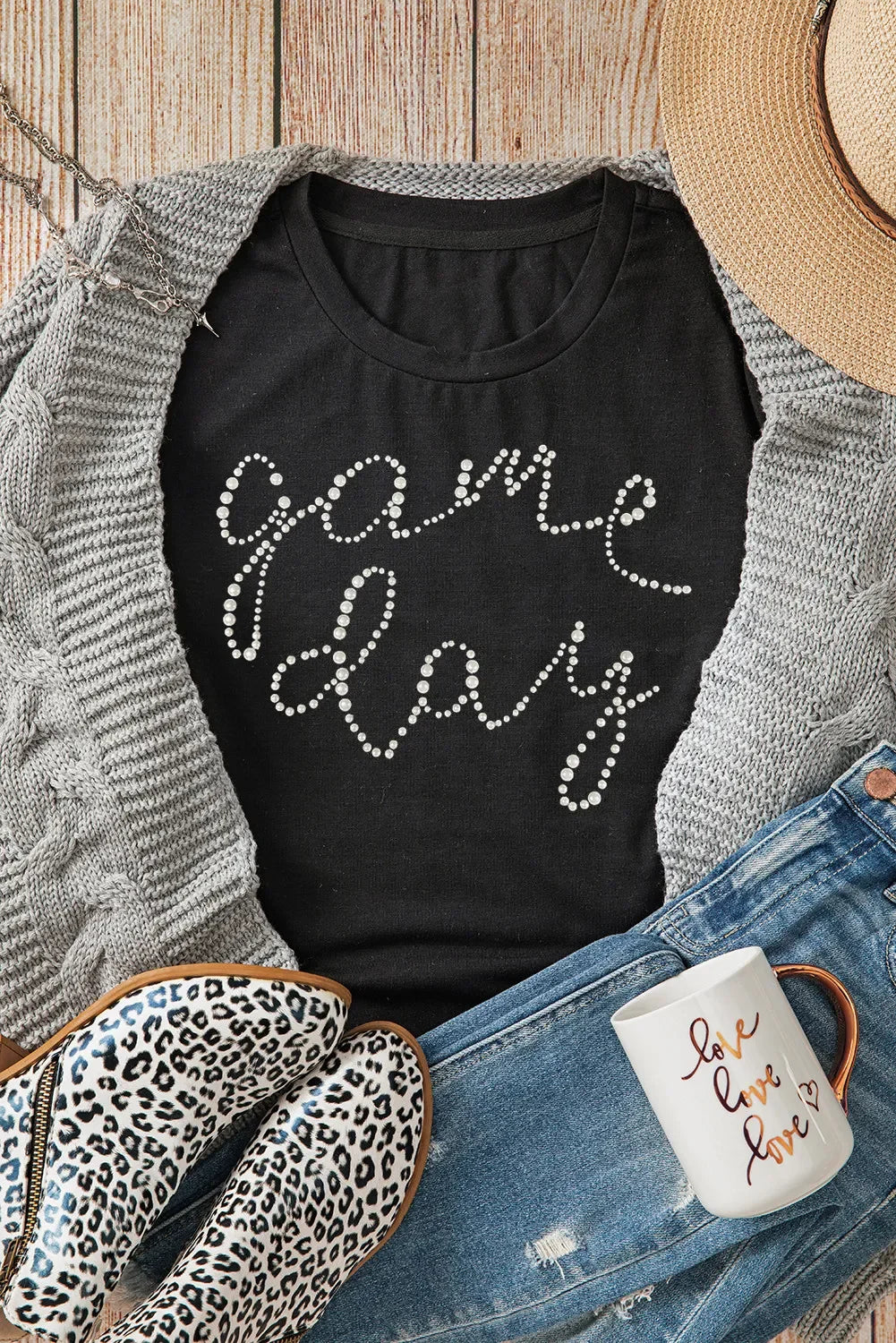 Game Day Round Neck Short Sleeve T Shirt With Soft Stretch - Southern Shores Clothing