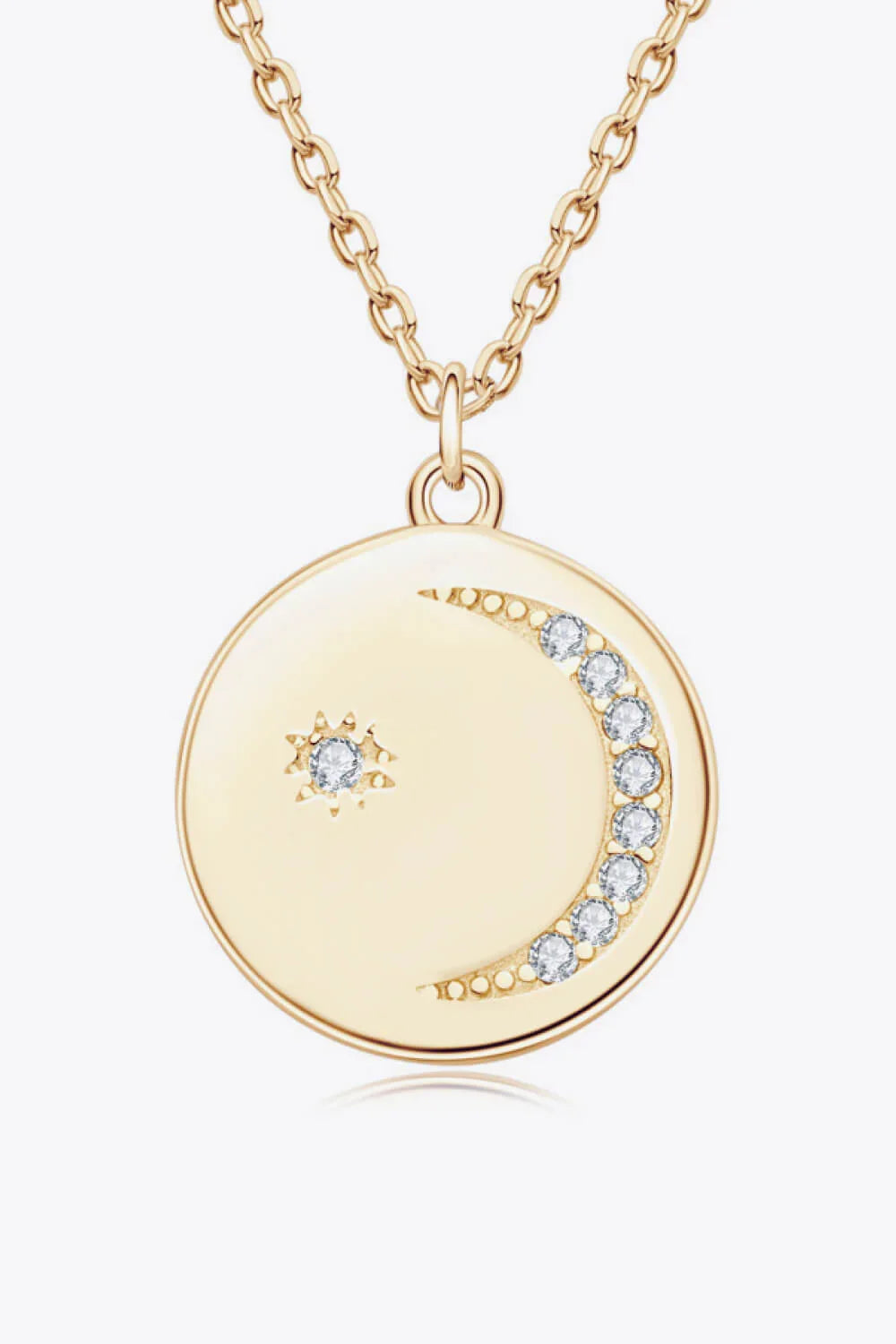 Moissanite Round Sterling Silver Necklace All Day Comfort - Southern Shores Clothing