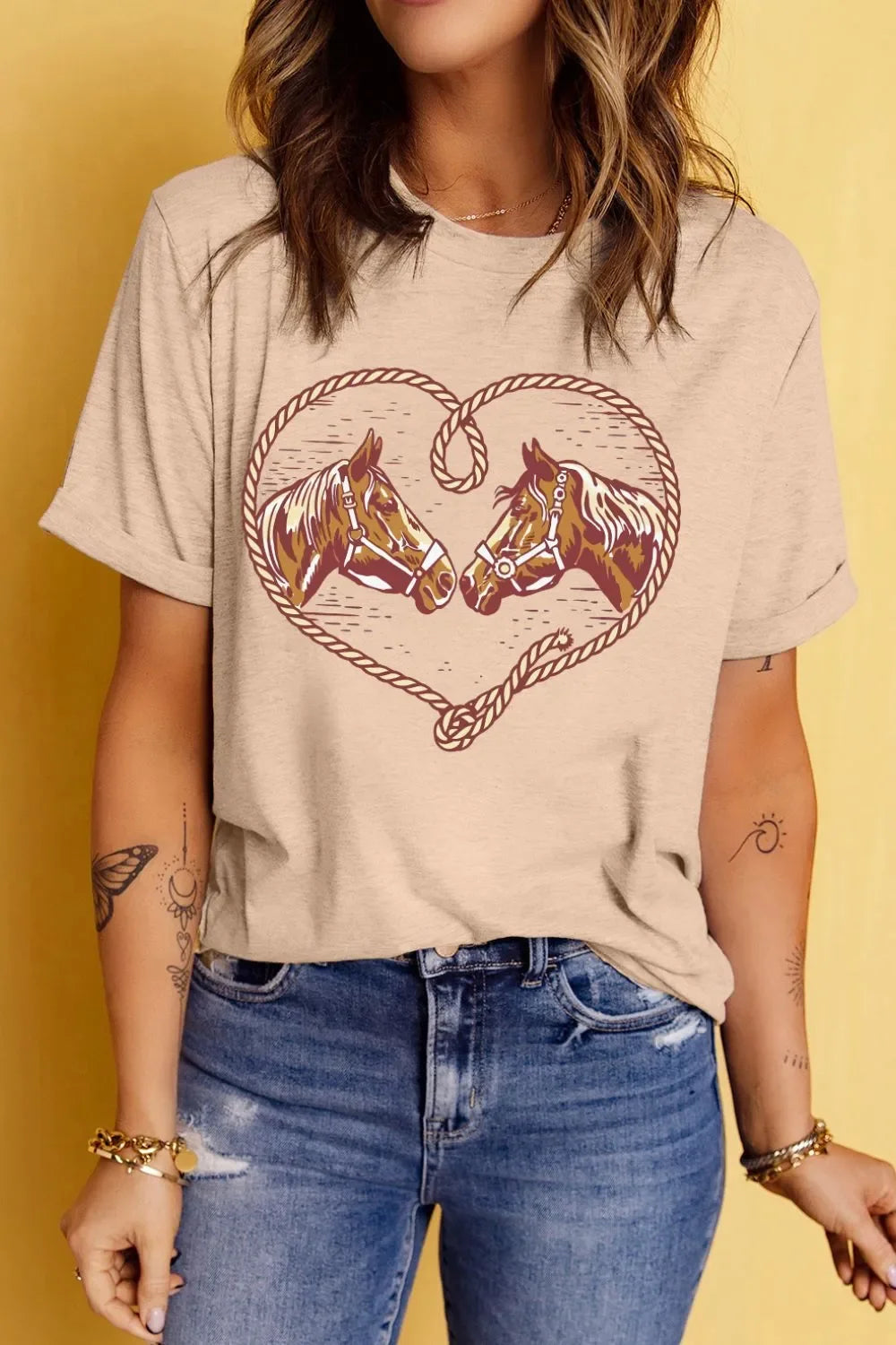 Rodeo Horse Graphic Western Cowgirl T Shirt - Southern Shores Clothing