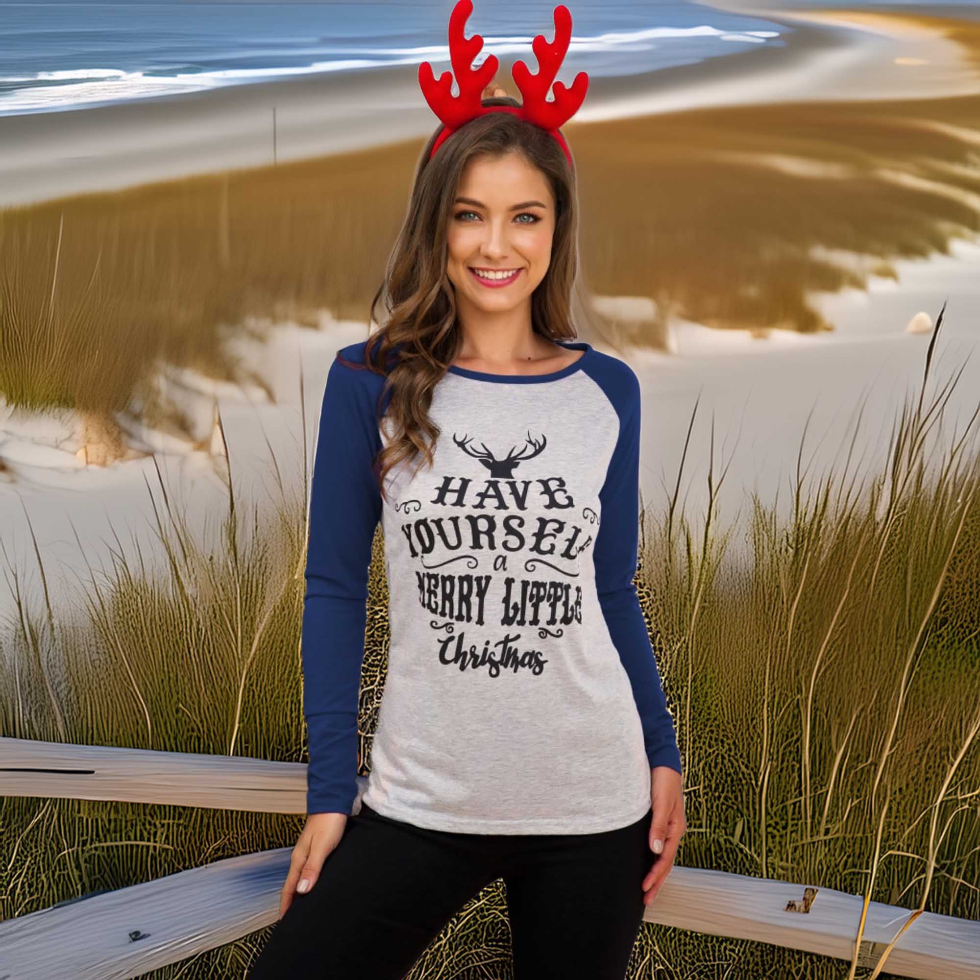 YO Women's Graphic Long Sleeve T-Shirt with Basic Design Options